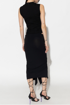 ワンピース THE ATTICO Asymmetrical dress THE ATTICO Asymmetric embellished jersey midi dress | NET-A